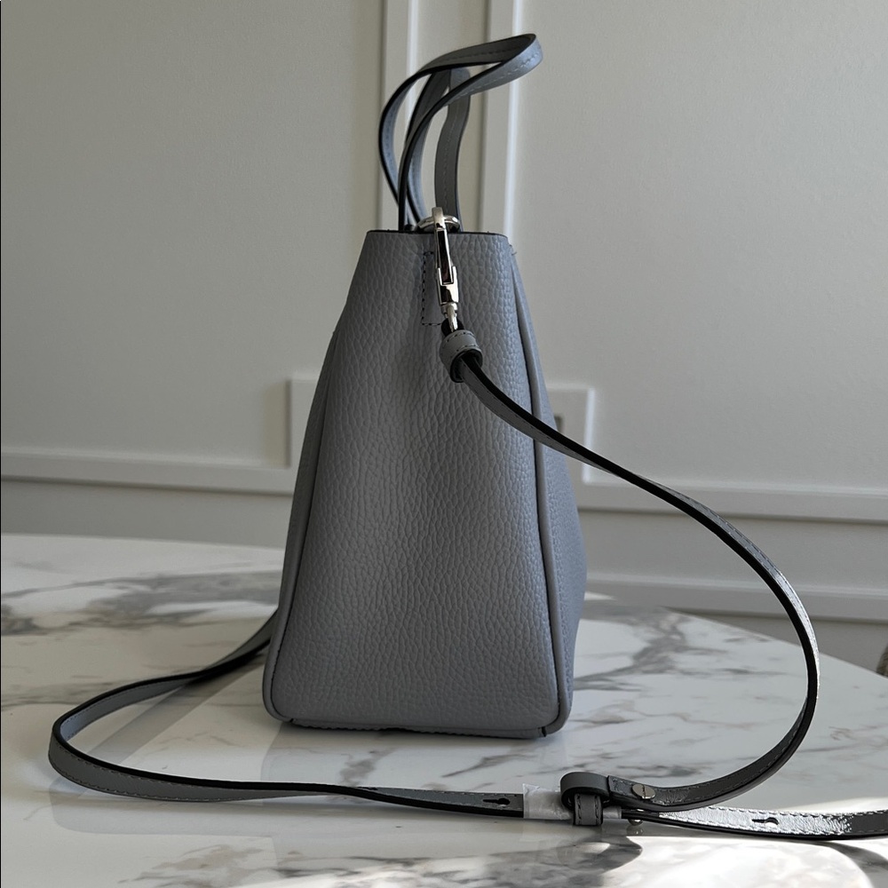 NWT - Marc Jacobs Kiss Lock Mini Tote Bag - Rock Grey - Picture 8 of 11